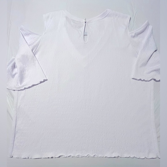 Ashley Stewart blouse Cold Shoulder Tunic Top Embellished sparkling crystals - Picture 5 of 13